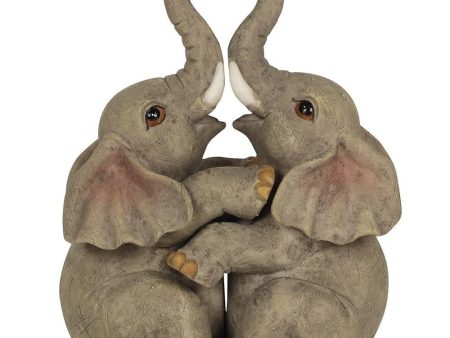 Elephant Embrace Elephant Couple Ornament on Sale