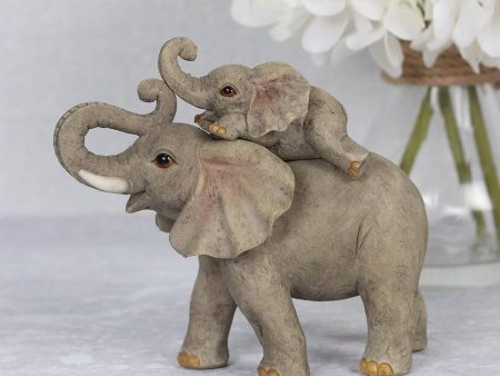 Elephant Adventure Mother and Baby Elephant Ornament Online Sale