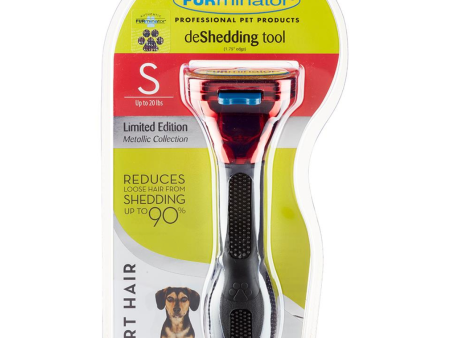 Furminator Small Short Hair Dog Deshedding Tool Metallic Red on Sale