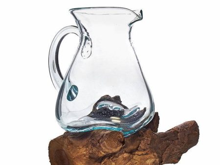 Molten Glass on Wood- Water Jug Fashion