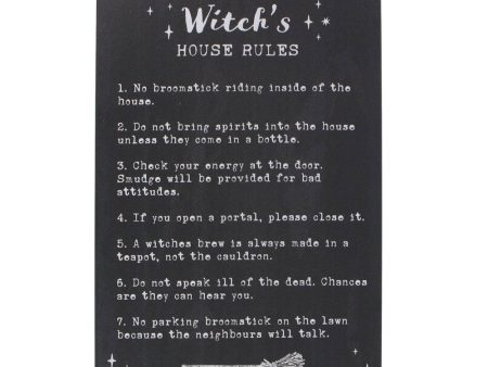 Witch s House Rules Metal Sign Supply