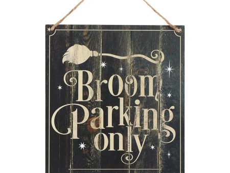 Broom Parking Only Hanging MDF Sign For Cheap