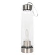 Clear Quartz Energising Glass Water Bottle Discount