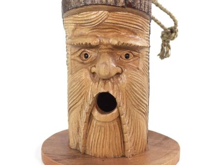 Pine Wood Green Man Bird House Online Hot Sale