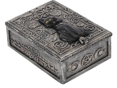 Gothic Black Cat Resin Storage Box For Cheap