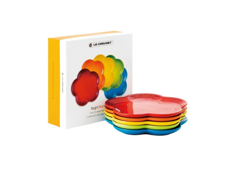 14cm Flower Plate Rainbow Set 5P Hot on Sale