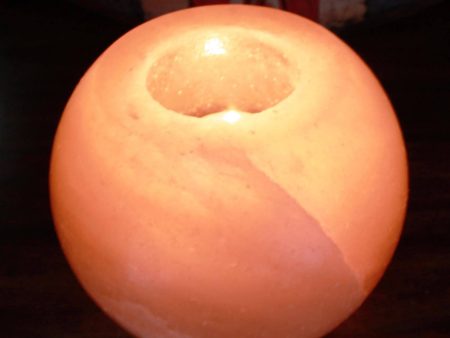 Salt Candle Holder - Round on Sale