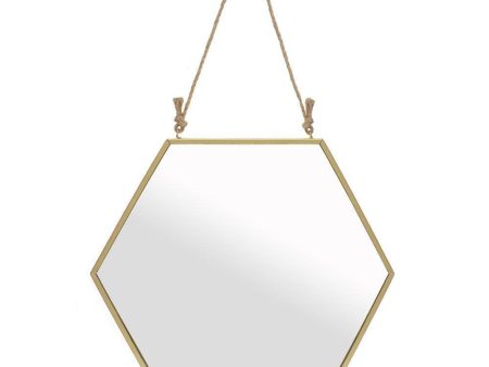 Large Gold Geometric Mirror For Cheap