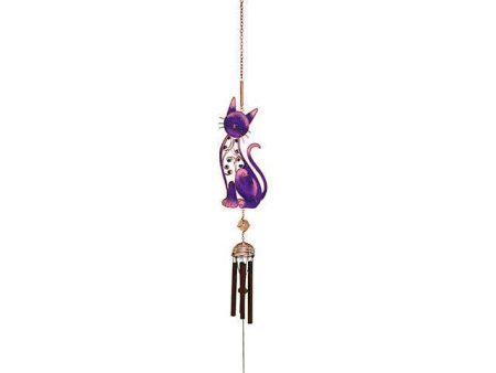 Purple Cat Windchime on Sale