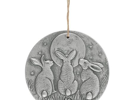 Silver Effect Moon Shadows Plaque by Lisa Parker on Sale