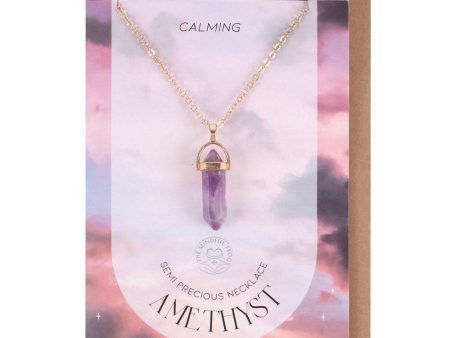 Amethyst Crystal Necklace Card Online Sale