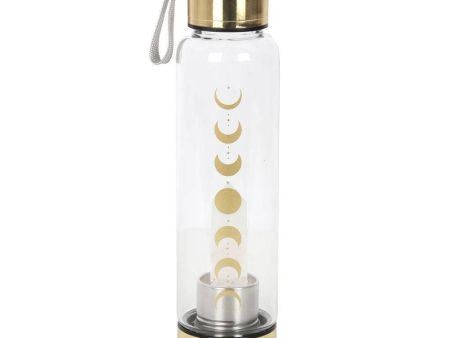 Quartz Moon Phase Glass Water Bottle Supply