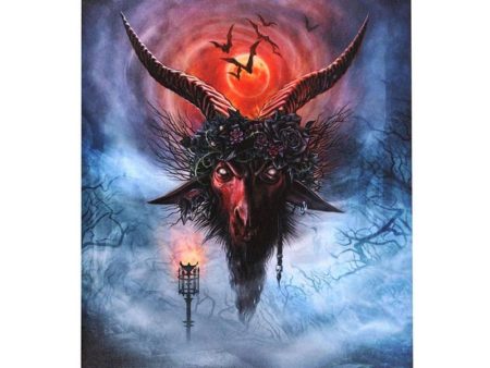 19X25cm Invocatio Baphomet Canvas Plaque by Alchemy Cheap