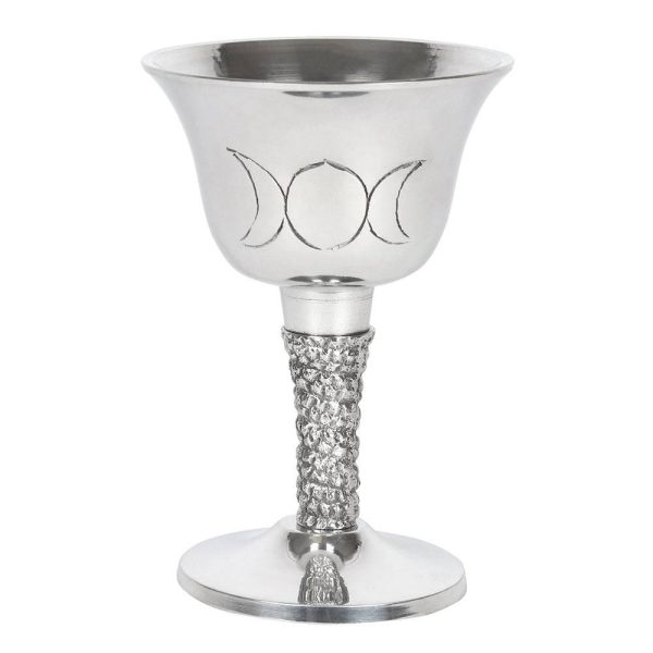 Silver Metal Triple Moon Chalice Hot on Sale