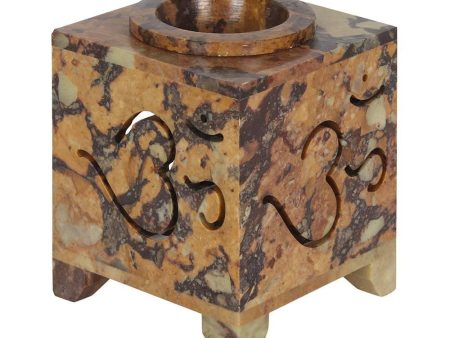 Carved Om Symbol Soapstone Oil Burner Online