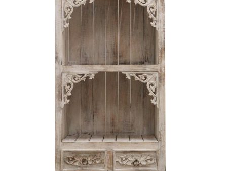 Albasia Bathroom Cabinet - Whitewash Fashion