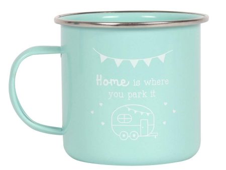 Home is Where You Park it Mint Enamel Style Mug Discount