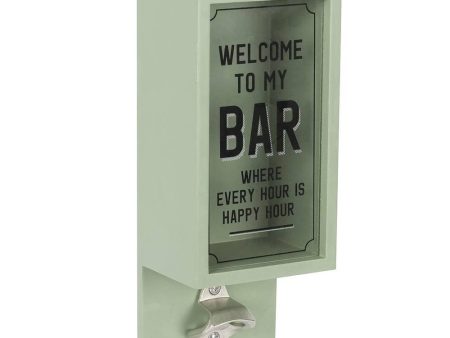 Green Garden Bar Bottle Opener Plaque For Sale