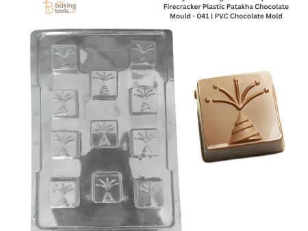 11 Cavity Anar Design Cube-Shaped Diwali Firecracker Plastic Patakha Chocolate Mould - 041 | PVC Chocolate Mold For Discount