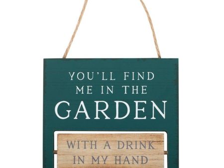 You ll Find Me in the Garden Reversible Hanging Sign For Discount