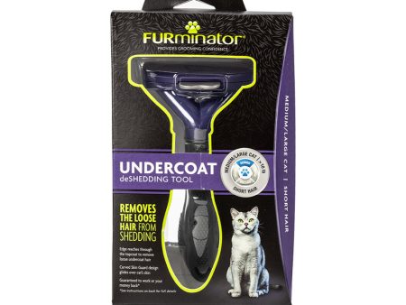 Furminator Short Hair Deshedding Tool Medium Large Cat Online now