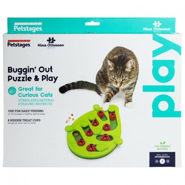 Buggin Out Puzzle & Play-Interactive Cat Treat Puzzle Supply