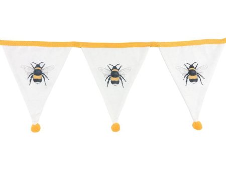 White Single Bee Fabric Bunting Sale