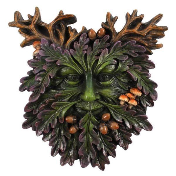 Green Man Face Plaque - Detailed Pagan God-Inspired Online