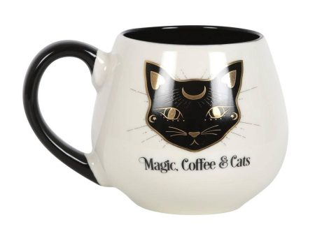 Magic, Coffee & Cats Rounded Mug For Cheap