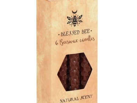 Set of 6 Brown Beeswax Spell Candles Cheap