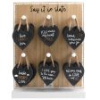 Set of 24 Slate Heart Hanging Decorations on Display Cheap