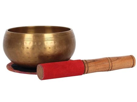 12cm Beaten Brass Singing Bowl Discount