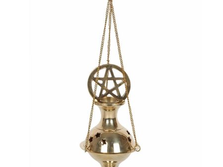 Metal Pentagram Incense Censer Online now