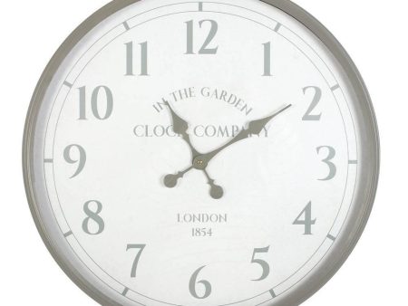 Grey Garden Clock with Glass Supply