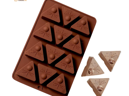 12 cavities Triangular Shape Diwali Firecracker Silicone Chocolate Mould Cheap