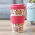 Rainbow Print Bamboo Eco Travel Mug Discount