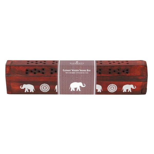 Elephant Wooden Rosewood Incense Box Set For Cheap