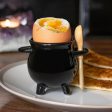 Cauldron Egg Cup with Broom Spoon on Sale