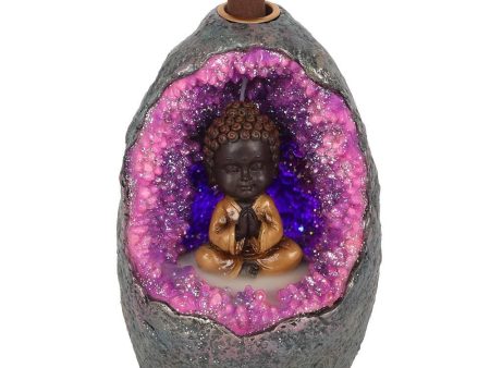 Buddha Crystal Cave LED Backflow Incense Burner on Sale