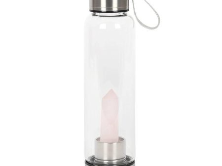 Rose Quartz Purifying Glass Water Bottle Sale