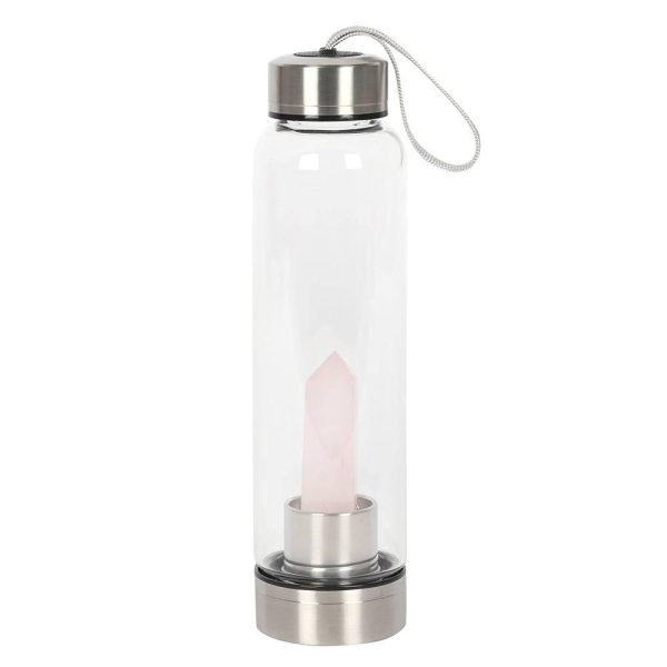 Rose Quartz Purifying Glass Water Bottle Sale