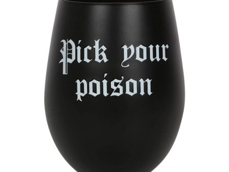 Pick Your Poison Stemless Wine Glass Online now