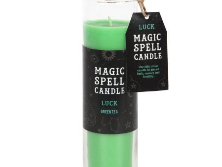 Green Tea  Luck  Spell Tube Candle Supply