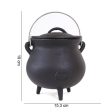 19cm Cast Iron Cauldron With Pentagram Online Sale