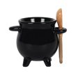 Cauldron Egg Cup with Broom Spoon on Sale