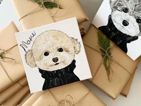 [PRE ORDER] Custom Pet Portrait in Turtleneck Online Sale