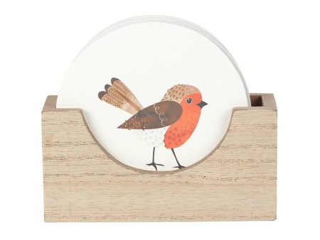 Winter Robin Coaster Set Online now