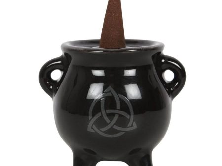 Triquetra Cauldron Ceramic Incense Holder on Sale