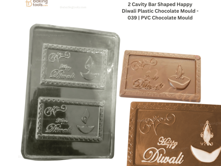 2 Cavity Happy Diwali Plastic Chocolate Mould - 039 | PVC Chocolate Mold Discount