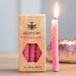 Set of 6 Pink Beeswax Spell Candles Online now